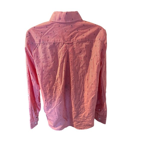 Tommy Hilfiger checked anchor button up shirt size S roll tab - Picture 2 of 7